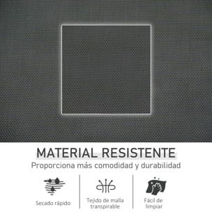Mecedora de Exterior Tumbona Mecedora con Reposabrazos Reposacabezas Acolchado y Bolsillo Lateral Carga 120 kg para Jardín Terraza Patio 150x62x88 cm Negro