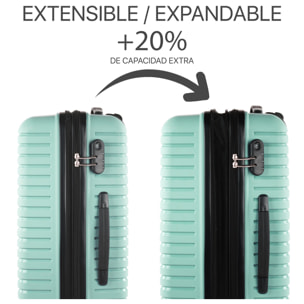 Juego De Maletas Rígidas Pp Itaca Glasgow Menta