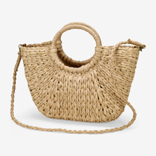Bolso de mano rafia tostada
