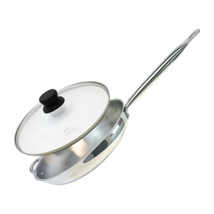 Poêle en inox et couvercle en verre Elo Profi Therm