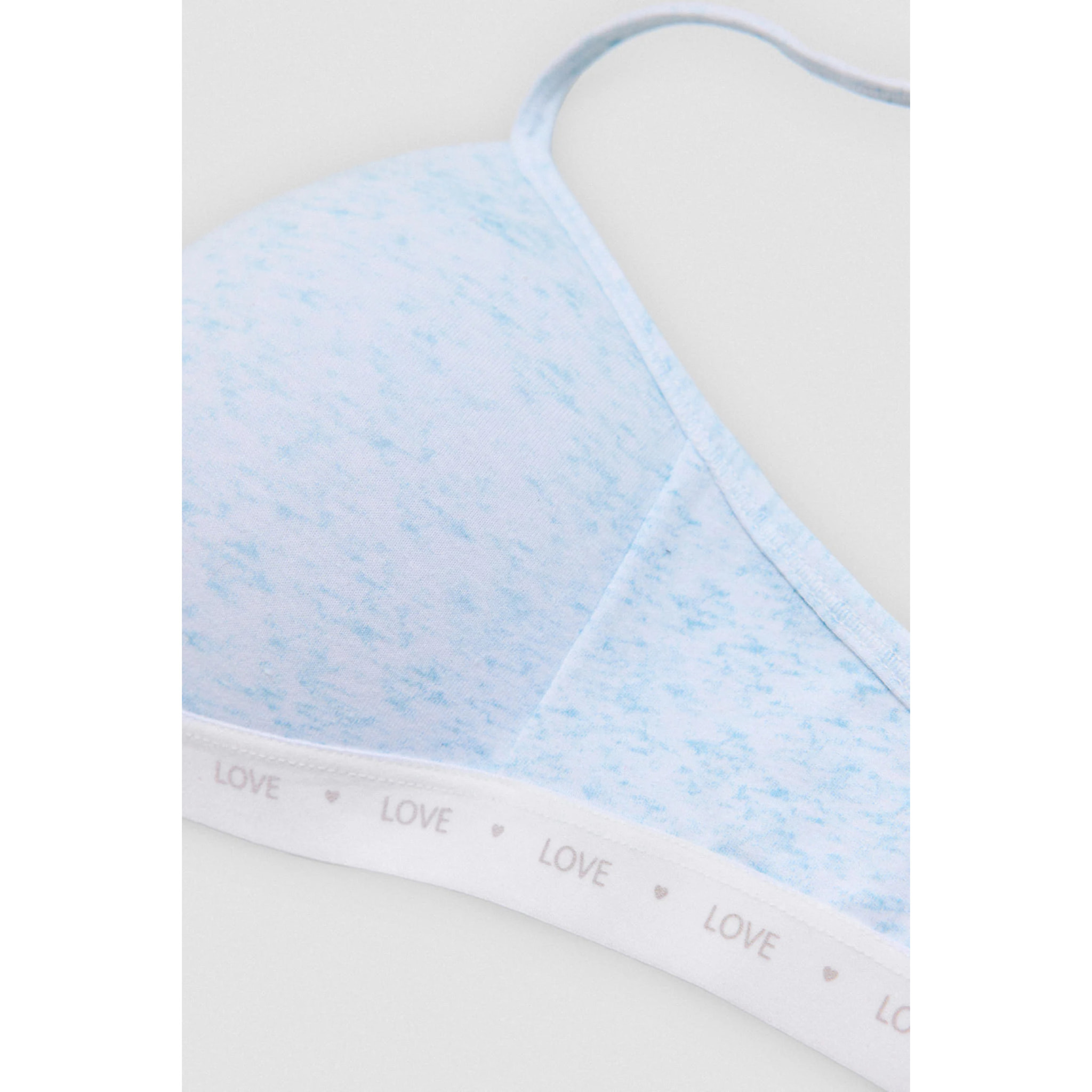 Reggiseno per ragazzi in cotone azzurro