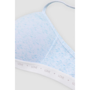 Reggiseno per ragazzi in cotone azzurro