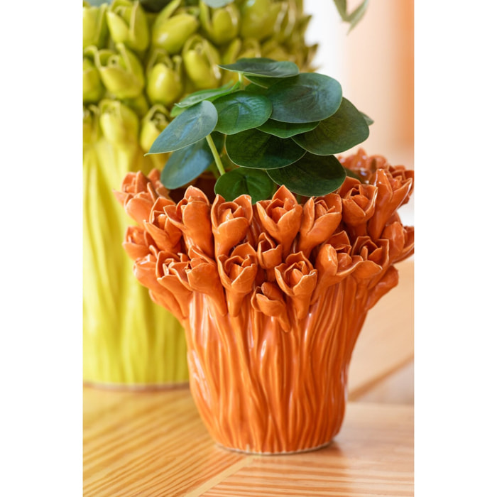 J-Line vase Ambrosia - céramique - orange - medium - Ø 28 cm