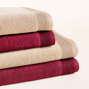 Set 4 Toallas Bicolor Harmony Berry-Sand - Zero Twist - 600 Gramos