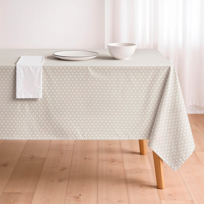 Nappe anti-taches MOCA BEIGE - en 100 % coton