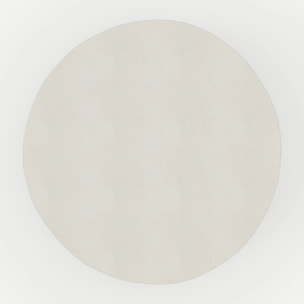 Table d'appoint ronde en béton blanc D35 cm - Santorini