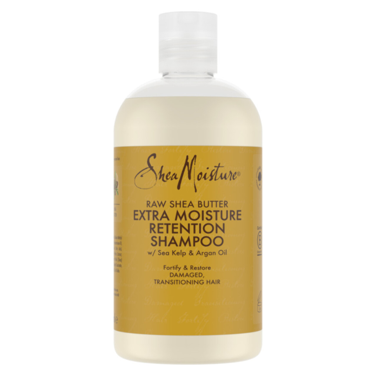 Shampooing Shea Moisture Hydratant et fortifiant au miel et yaourt aux huiles de Mafura et de baobab