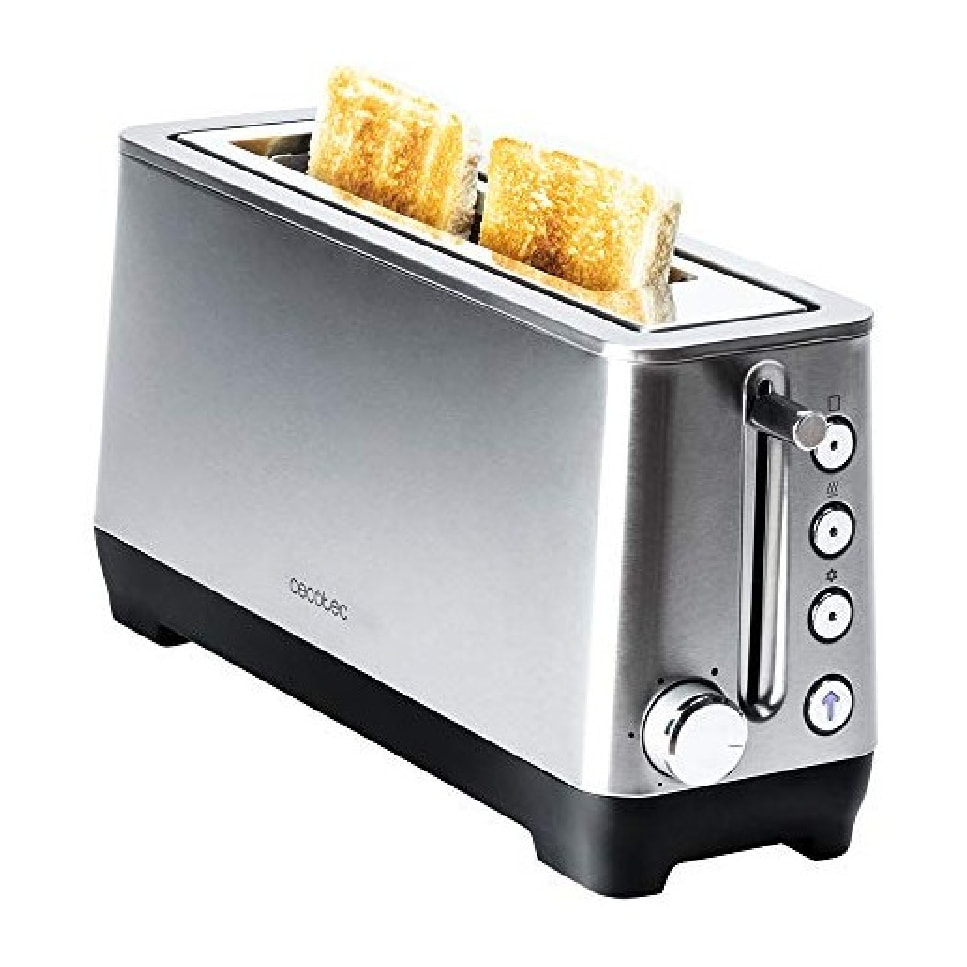 Cecotec BigToast Extra Toaster. 1100 W, Extra Wide Slot, 4 Preconfigured Functio