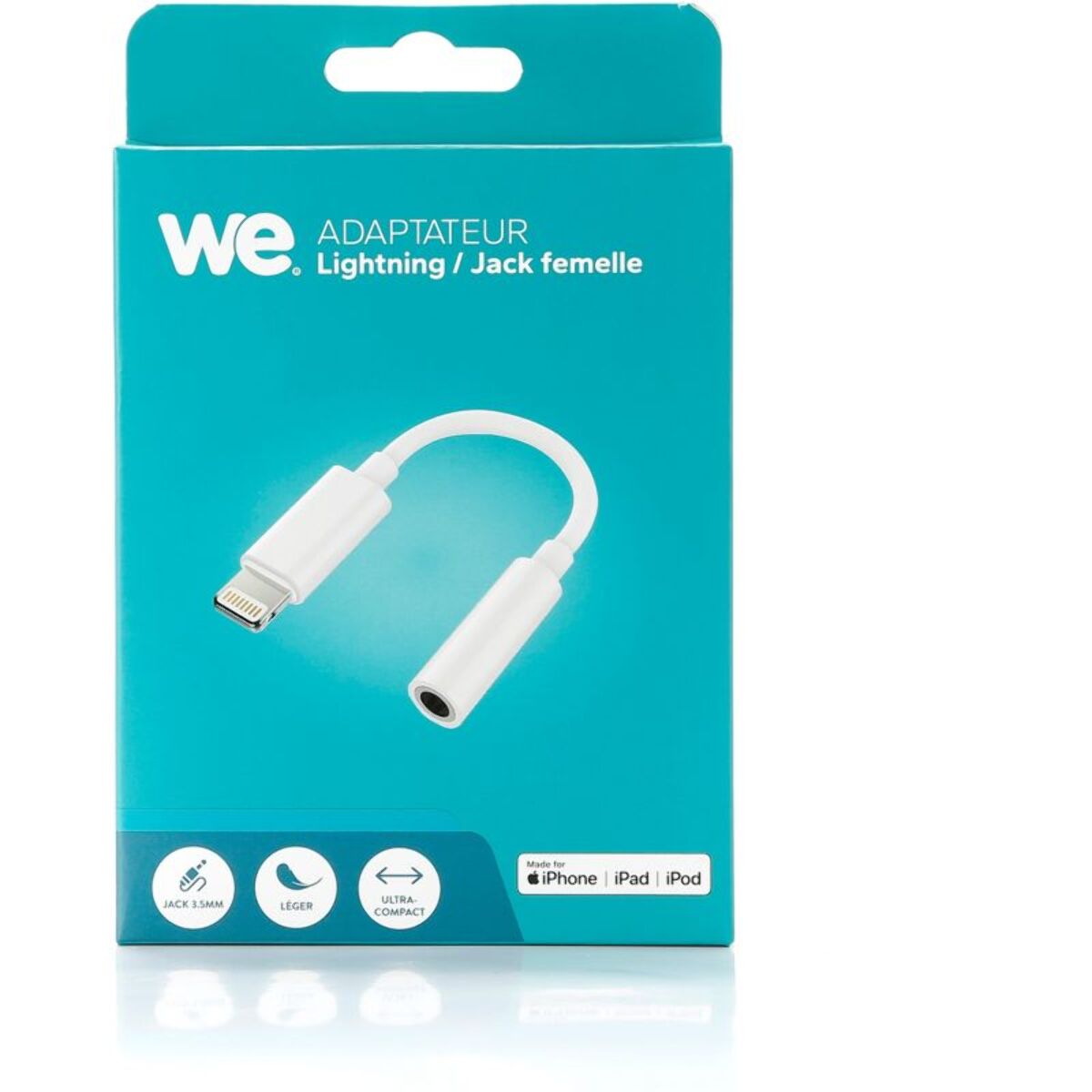 Adaptateur Jack WE Lightning male vers jack 3.5 femelle