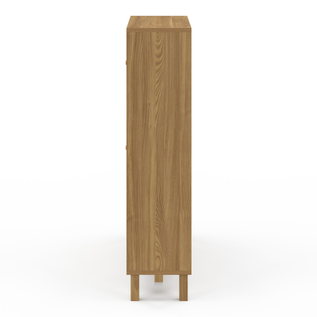 Meuble chaussures Erin 2 portes cannage avec étagères - 12 paires