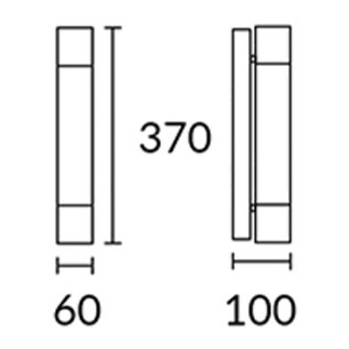 LEDS C4 Baño Aplique IP44 Dresde 370Mm 2G11 18W