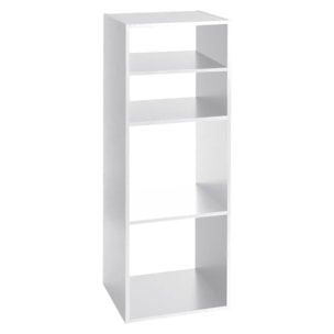 Étagère colonne 4 cases "Mix N' Modul" blanc