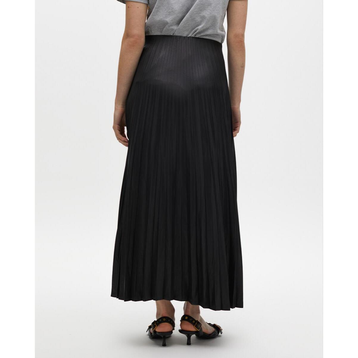 Gonna plissettata effetto cerato