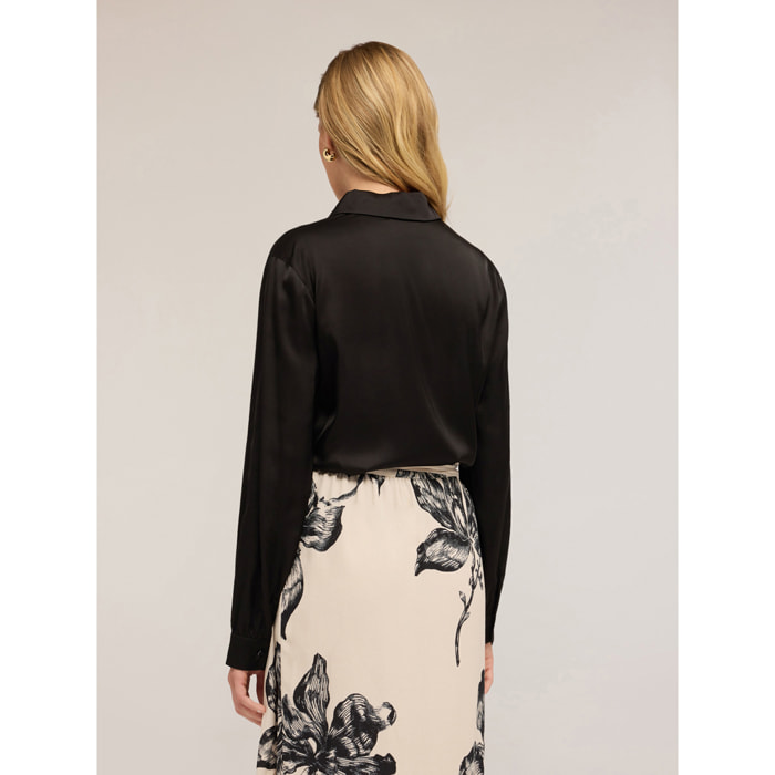 Motivi - Camicia satin - Nero