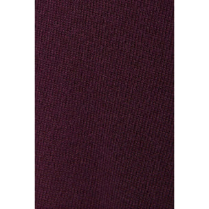 Maglione basic a V in bordeaux con logo Rigby Go