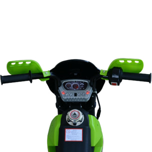 Motocross électrique 35 W enfant 3 à 6 ans dim. 107L x 53l x 70H cm roulettes amovibles vert