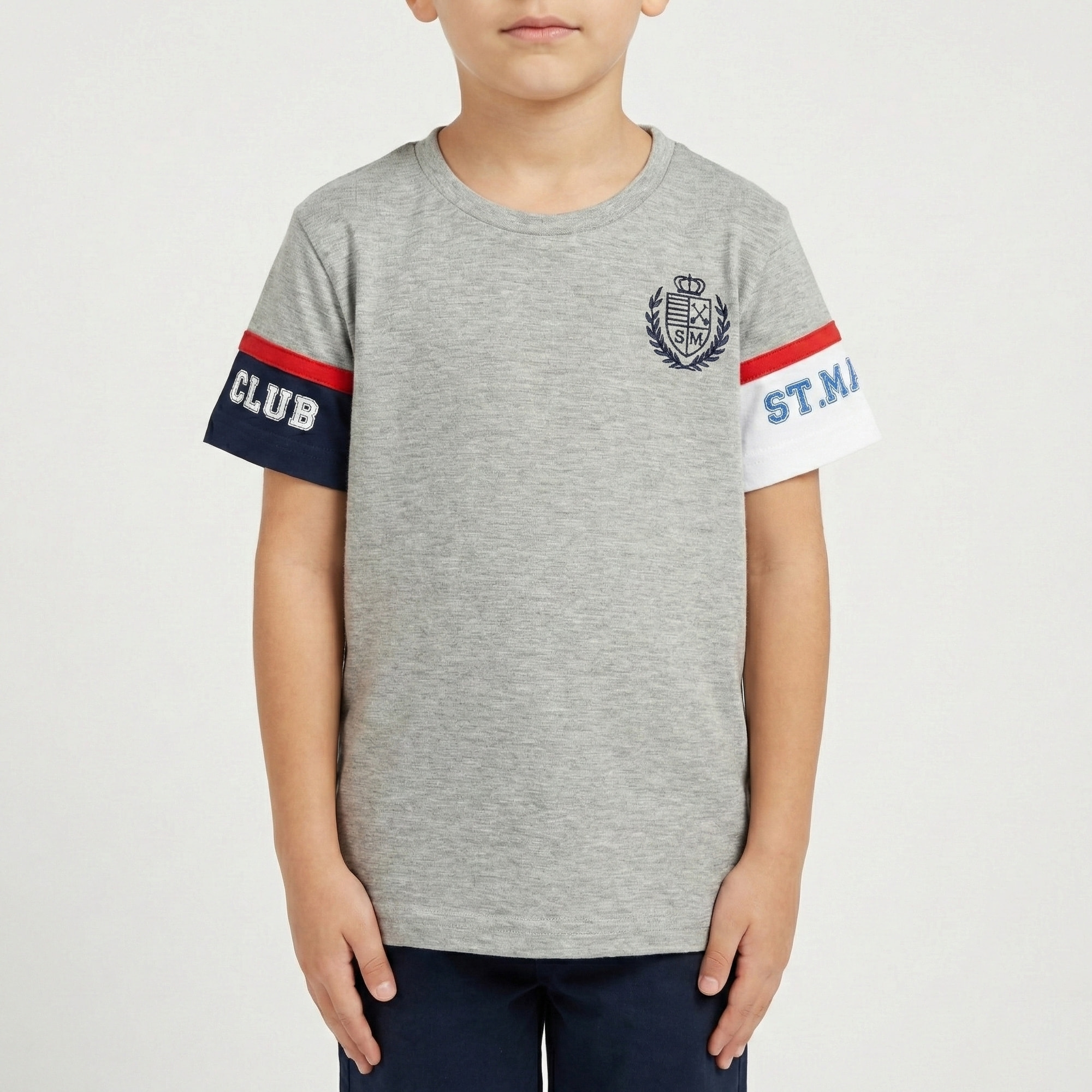 T-shirt maniche corte con stampa logo su maniche