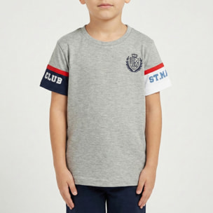 T-shirt maniche corte con stampa logo su maniche