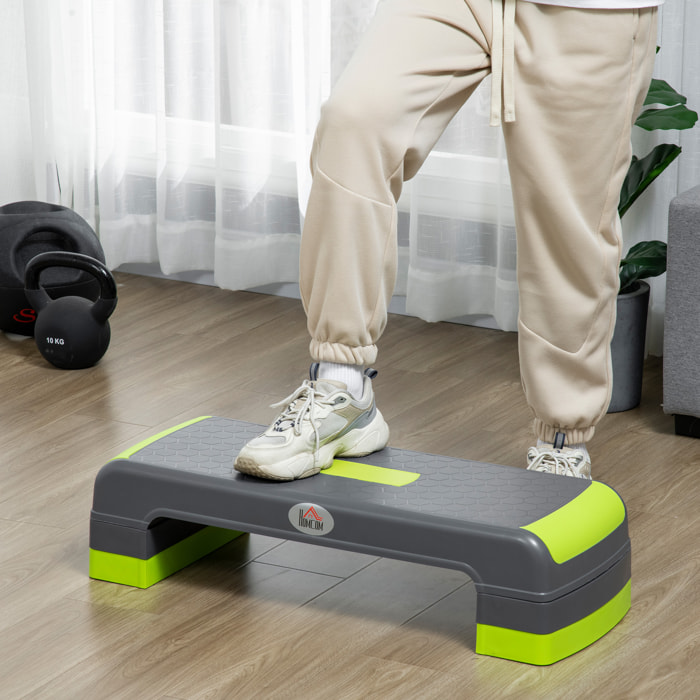 Step de Aeróbic con Altura Ajustable de 10/15/20 cm en Casa 78x28x20 cm Verde