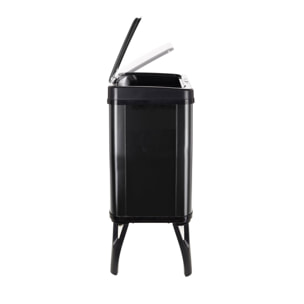 Well home - cubo de basura inteligente con apertura automática y contacto manual 30l, 35,5x26x60cm color negro.