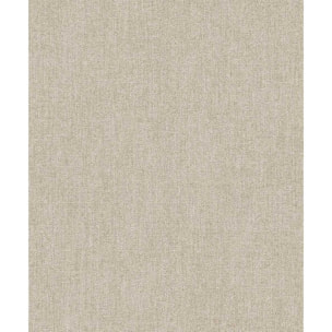 Papier peint uni effet toile jute beige chaud