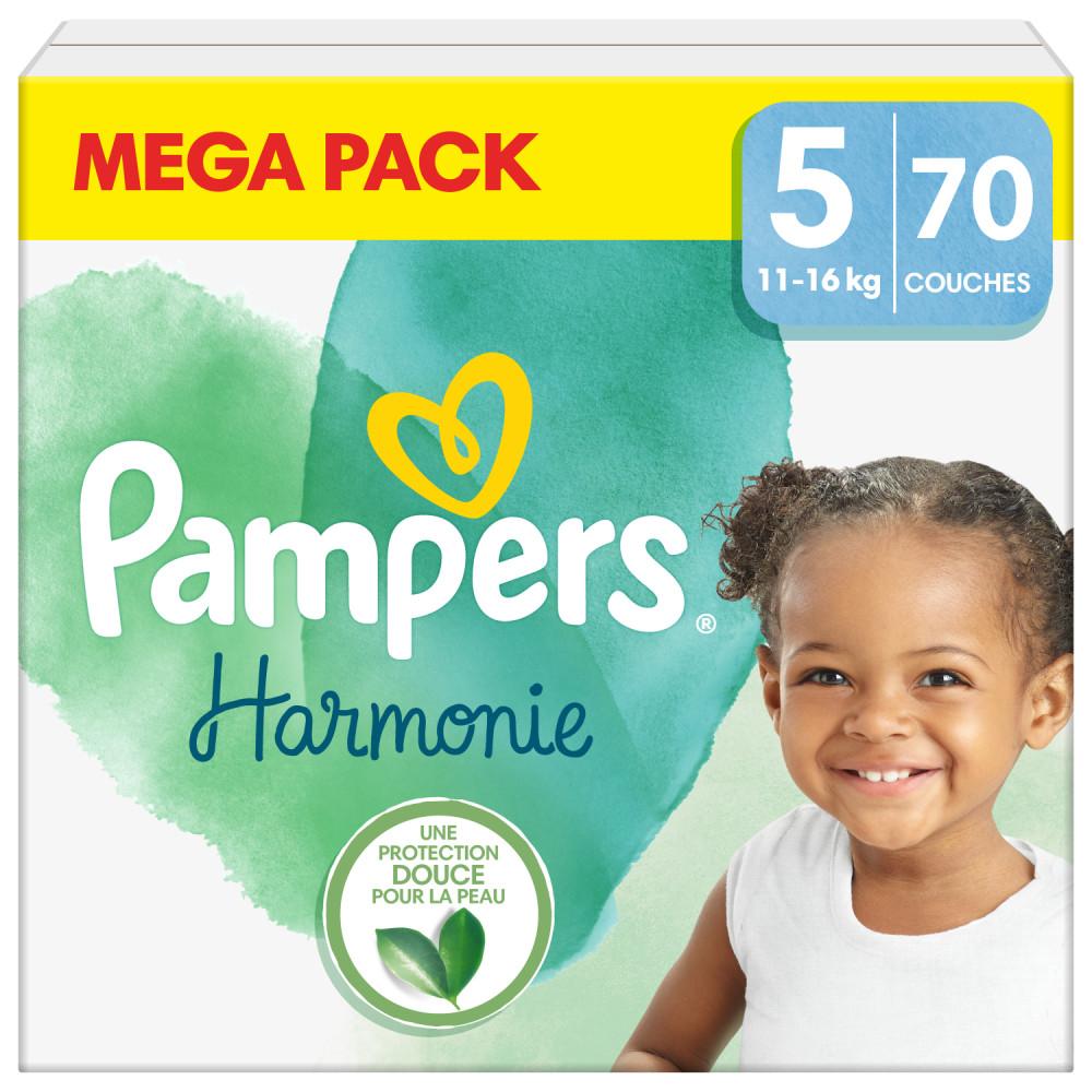 70 Couches Harmonie Taille 5, 11kg - 16kg, Pampers