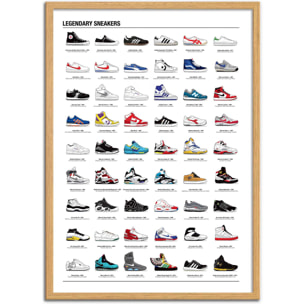 Affiche 50 x 70 cm - Legendary Sneakers - Olivier Bourdereau