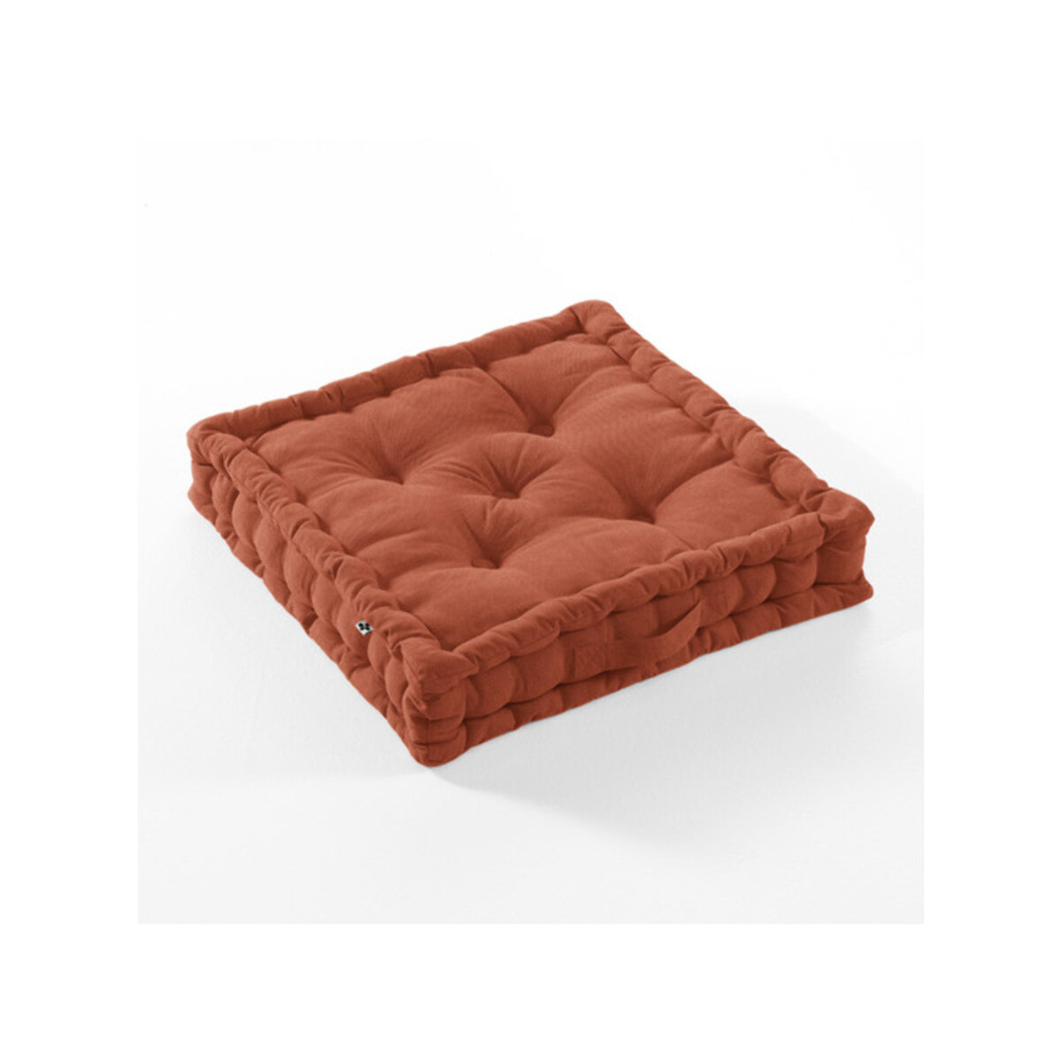 Coussin de sol 50 x 50 cm capitonné et matelassé en coton - KALA