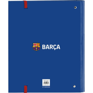 Carpeta 4 anillas 35mm c/recambio f.c.barcelona 2ª equipacion