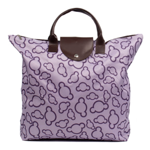 Borsa shopper pieghevole Azzorta con doppio manico.
