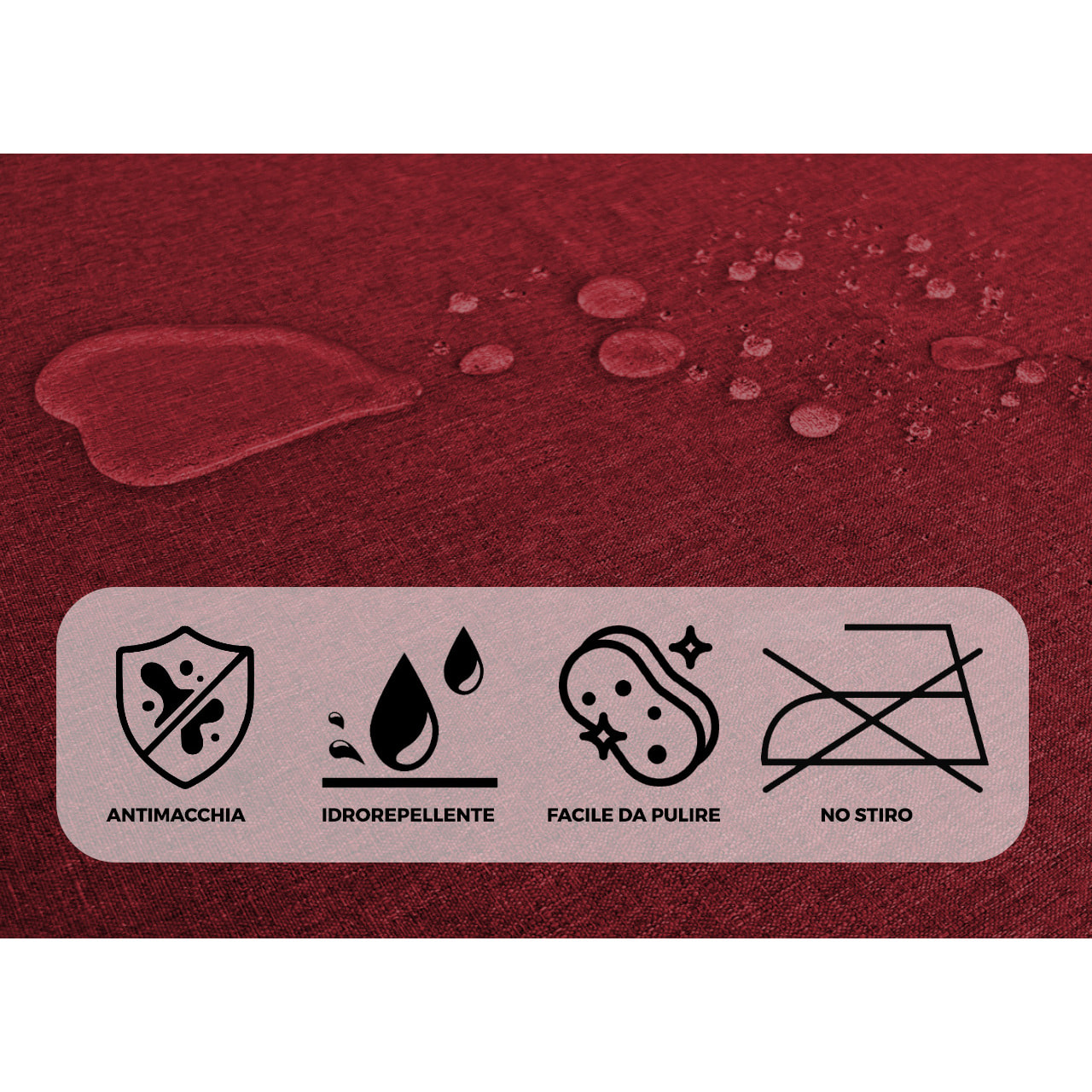 Tovaglia Cucina Soggiorno Antimacchia Idrorepellente Tinta Unita Linen