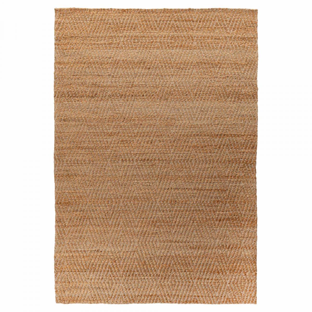 Tapis  en jute tissé main TOSIFA Beige motif uni à chevrons
