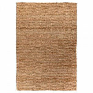 Tapis  en jute tissé main TOSIFA Beige motif uni à chevrons