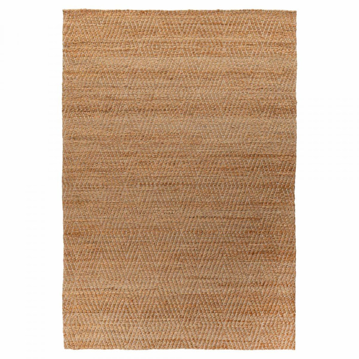 Tapis  en jute tissé main TOSIFA Beige motif uni à chevrons