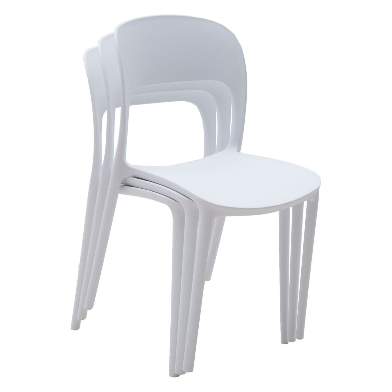 Set da 4 sedie SOUTH BEACH in polipropilene bianco