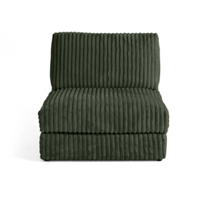 Jasper - module d'assise - en fausse fourrure côtelée - Vert