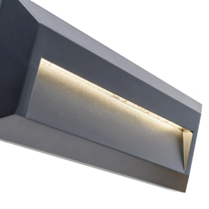 FORLIGHT APLIQUE IP65 SIRAM LED 2.5 BLANCO CÁLIDO - 3000K ON-OFF GRIS URBANO 290