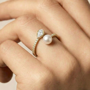 Anillo Tian acabado oro amarillo 18k