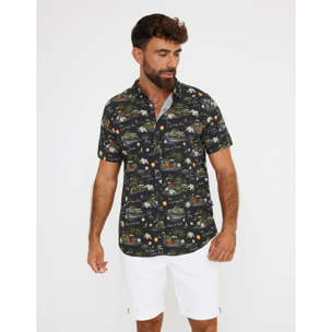 Camisa Manga Corta Negro - Pirata