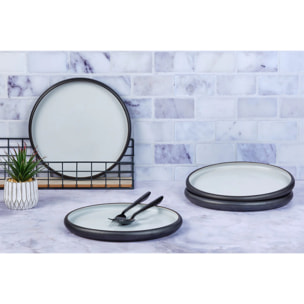 Assiette GOURMET Ø28cm - 4 pièces - Onyx