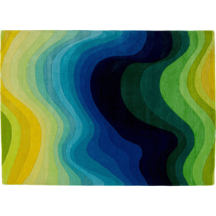 Tapis Aura 240x170cm vert et bleu Kare Design