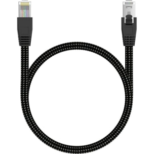 Câble Ethernet ADEQWAT RJ45 5M Droit CAT8 noir