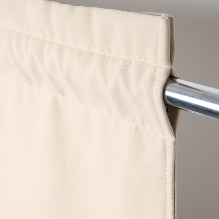 Rideau Séparateur de Pièce à galon et ourlet - Beige