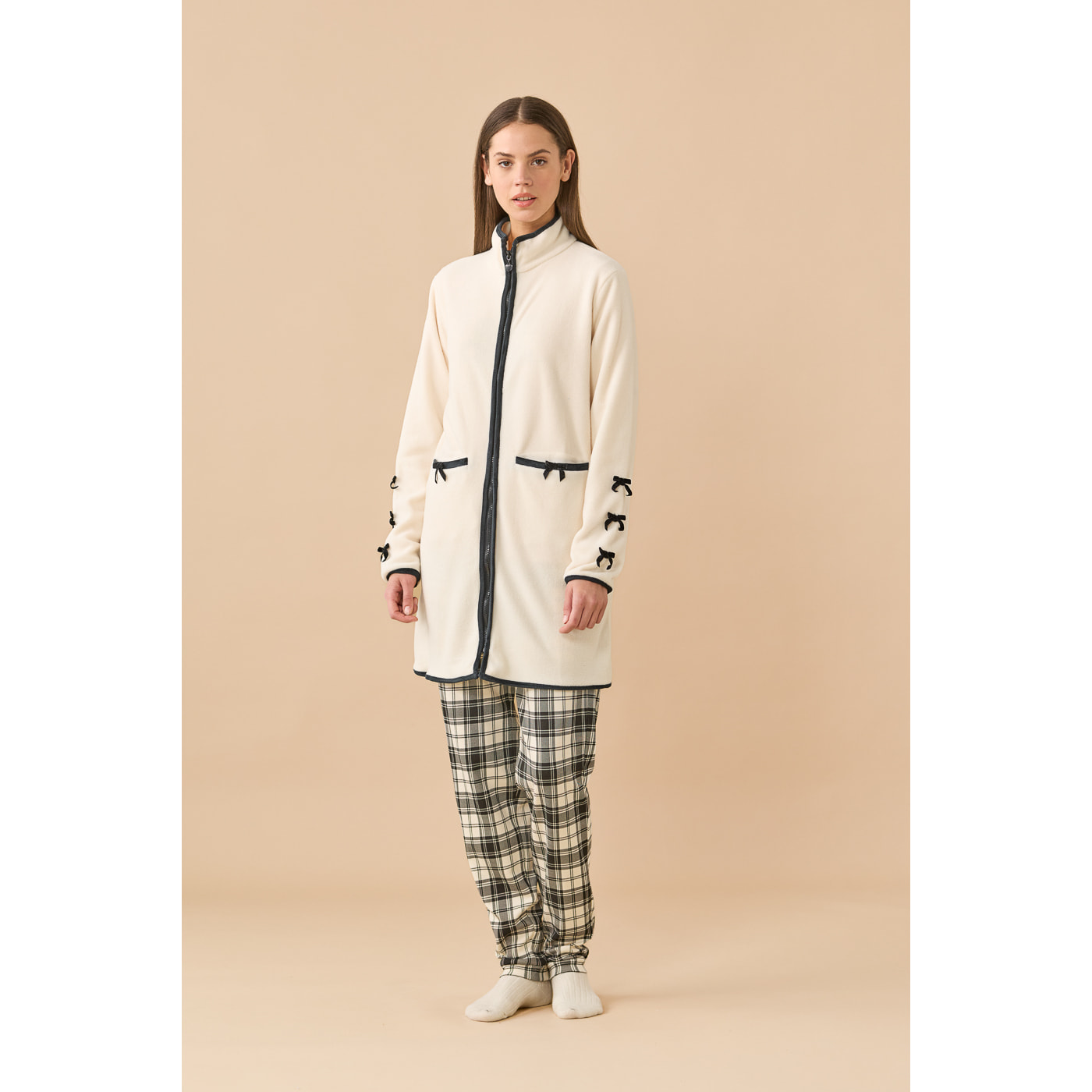 Vestaglia invernale donna micropile articolo bow. Noidinotte