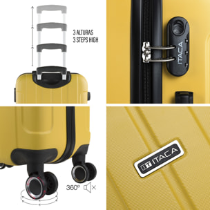 Trolley Mediano 60 Cms  Y Neceser Itaca Diamond Amarillo