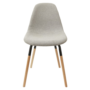 Chaise Scandinave Tissu Gris Clair Phenix