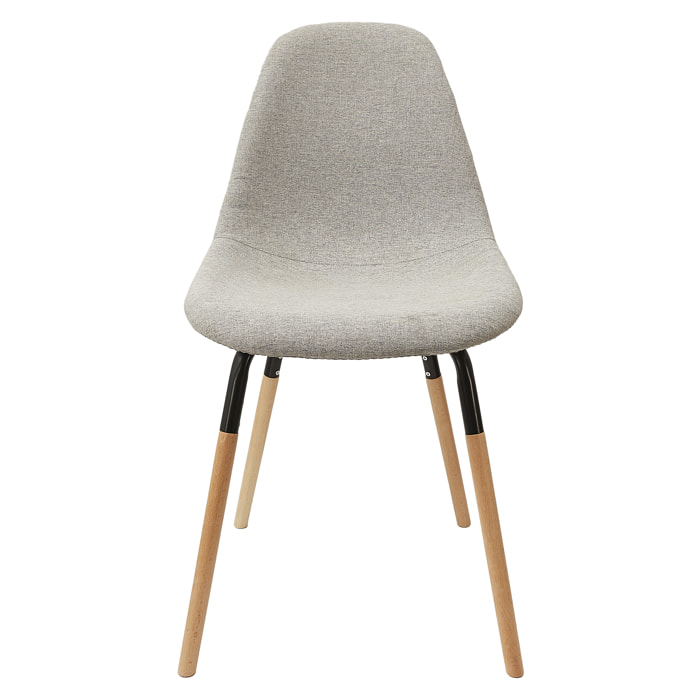 Chaise Scandinave Tissu Gris Clair Phenix