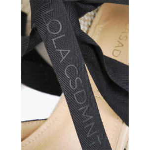 Zeppe effetto fibra naturale monogramma