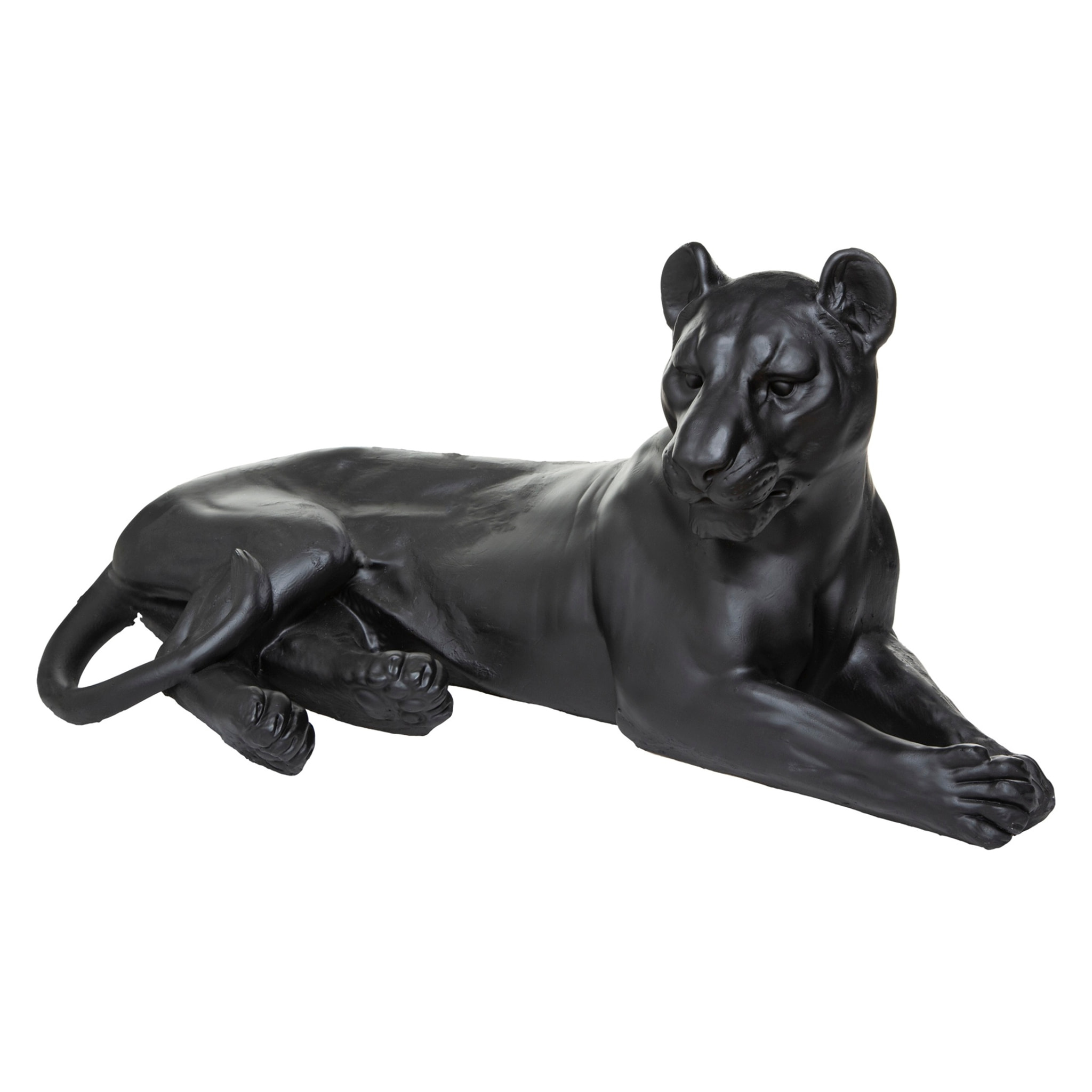 Estatuilla Leopardo acostado resina H.38 cm