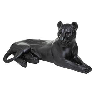 Estatuilla Leopardo acostado resina H.38 cm